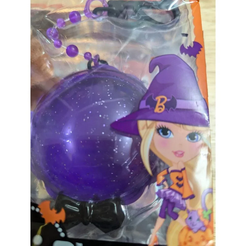 Barbie Mini B. Halloween Pirate and ghost‎ cat clip keychain purple NOS SEALED